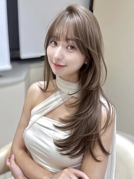 ロンドガーネット 池袋(Lond garnet) ミニウルフレイヤーカット顔周り前髪韓国ミディアムロング/池袋
