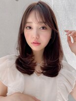 アグノス 青山(Agnos)&nbsp;くせ毛風カール外ハネボブレイヤーカット美髪前髪#523f1217