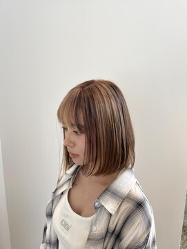 サルー ヘアーメイク ブロックカラー