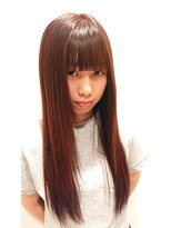 サロン ド ビューティー ラ デュース&nbsp;ストレートロング　ピンクラベンダーブラウン