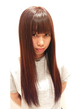 サロン ド ビューティー ラ デュース ストレートロング　ピンクラベンダーブラウン