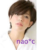 【生駒/nao*c】大人かわいい丸みシルエットエッジショート