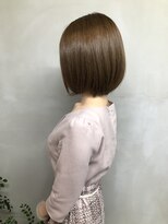 ジーナ 梅田(Zina)&nbsp;大人かわいいひし形フリンジウェーブココアブラウン厚長めバング