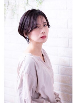 ヘアーアートシフォン 池袋西口店(Hair art chiffon) ショートウルフオリーブカラーダークグレージュシアーベージュ