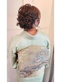 ゆるふわ編み込みヘアアレンジ