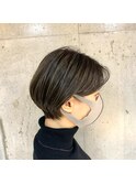 くびれショートボブ×耳掛けショート×骨格矯正