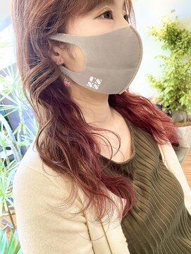 アンククロス 青山店(ANKH CROSS) 《アンククロス青山》韓国カシスピンクインナーカラー（天水悠斗