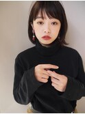 【morio札幌】札幌ボブ　大人かわいい黒髪外ハネボブ