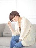 大人可愛いナチュラルショートボブ