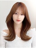前髪/マチルダボブ/ピンクベージュ/インナーグレージュ