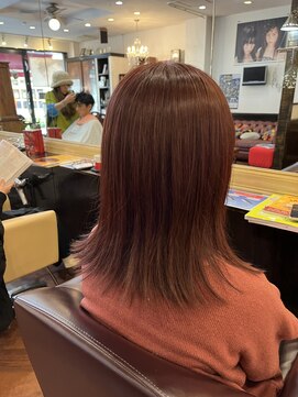 シャンプーボーイアネックス(SHAMPOO BOY Annex) ミディアム×レットブラウン