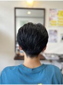 2ブロック/マッシュ男子/刈り上げ/黒髪