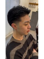 グッドプレイスアンドシング(Good Place&thing)&nbsp;メンズカットビジネス七三分けテーパーフェードスキンフェード