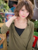 カバーヘア イヴ 戸頭店(COVER HAIR EVE)&nbsp;外国人風大人ハイライトゆるふわ前下がりボブc6戸頭20代30代40代