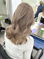 サンク 原宿 表参道(cinq) 韓国ヘア顔周りレイヤーミルクティーベージュグレージュカラー