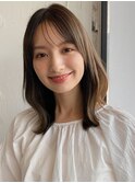 前髪 ウェーブミディアム メルティーカラー 似合わせカット"