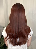 ピークスヘア(peaks hair) オレンジブラウン 暖色ブラウン ブリーチなしWカラー 堀江 新町