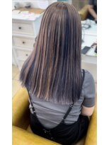 シャルティア(SHALLTIA)&nbsp;ベージュ×パープル【山口市美容室】【山口市派手髪】