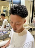 黒髪 極道パーマ/20代30代40代