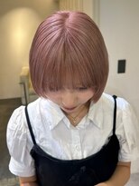 ベレーザ 渋谷神南(Beleza)&nbsp;14237ブリーチ＆ダブルカラーベビーピンクホワイトピンクボブ