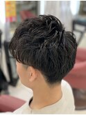 ビジネスOK◎メンズパーマニュアンスパーマ×短髪刈り上げ
