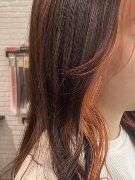 ミリ 奈良店(mm) インナーカラー/顔周り/暖色カラー/近鉄奈良/奈良/ブリーチ/