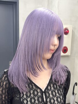 ニコ トウキョウ 渋谷(nico TOKYO) ミルクティーピンクホワイトパープルハイトーンダブルカラー韓国