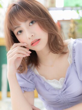 カバーヘア ブリス 川口(COVER HAIR bliss) 韓国風バーガンディ小顔ミディアムレイヤーh4川口20代30代40代