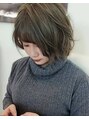 ジーナ 福岡藤崎(Zina) ショート/ショートボブ/大人ボブ/ボブ/オリーブカラー