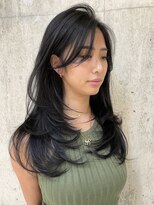 ヨロ 上野(YOLO) ハイライトカラーミルクティーベージュレイヤーカット