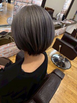 ヴァンカウンシル 清須店(VANCOUNCIL) 透明感グレージュ×丸みボブ