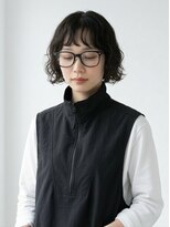 キビト(kibito) 大人ボブパーマ黒髪パーマオン眉パーマニュアンスパーマ20代30代