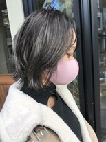 ヘアー アイス ルーチェ(HAIR ICI LUCE)&nbsp;外ハネ　ボブ　オリーブカラー　担当　山中
