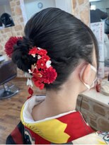 ウェーヴ アズシュガー 浜松佐藤店(wave as sugar)&nbsp;〈wave佐藤店〉成人式ヘアセットシニヨンアレンジ編み込み着物