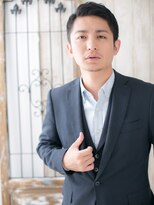 メンズヘア ビーセカンド 草加店(MENS HAIR B-2)&nbsp;爽やか七三オールバックツーブロックショートM