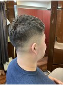 フェード×形状記憶パーマ　新橋　理容室　日比谷　ヒロ銀座