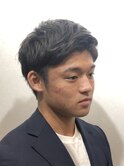メンズショートアップバング刈り上げツーブロック