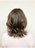 《TOPHAIR 玉島店/ ちゃみ》くびれミディ×ベージュブラウン