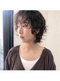 レイヤーカット×パーマ×ウザバング