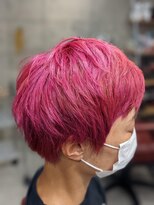 アズヘアー(A's HAIR) 新小岩　ブリーチありで発色強めのピンクローズ