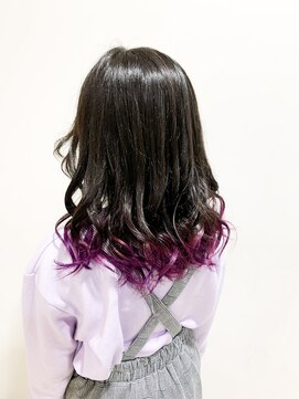 プロデュース 東橋本店(Produce) キッズカラー×紫×裾カラー【橋本/東橋本】