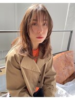 ウィクシーミミ 栄矢場町店(wixy mimi)&nbsp;【wixy mimi/栄 矢場町/SHOYA】ミディアムウルフ×艶ブラウン