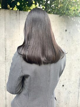 ヘアサロン ガリカ 表参道(hair salon Gallica) 大人暗髪ラベンダーココアブリーチなし/地毛風カラー