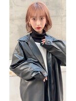 アイユー(ii+U)&nbsp;ベージュカラー　ボブ　ミディアムレイヤー　髪質改善カラー