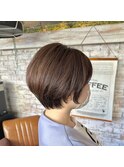 大人ショート×ミルクチョコレートカラー　[30代40代50代]