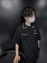 アウル 心斎橋(owl) センターパート×ツイストスパイラル×波巻き×黒髪