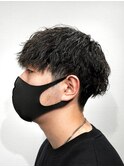 細かい波打のツイストスパイラルパーマ