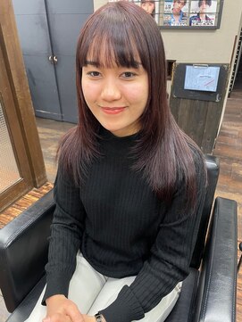 グローバルヘアー バランス(global hair BALANCE) 10代20代 ピンクブラウン/顔周りレイヤー/レイヤーカット