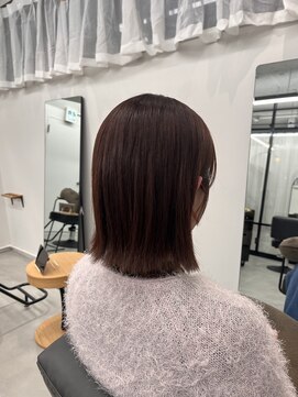 バレッタ (Barrette) 切りっぱなしボブ×ピンクブラウン