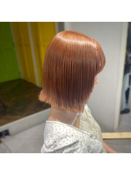ミエル ヘア 新宿(miel hair) ブリーチあり☆オレンジベージュ